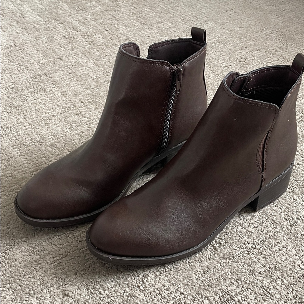 Style & Co. Dark Brown Ankle Booties